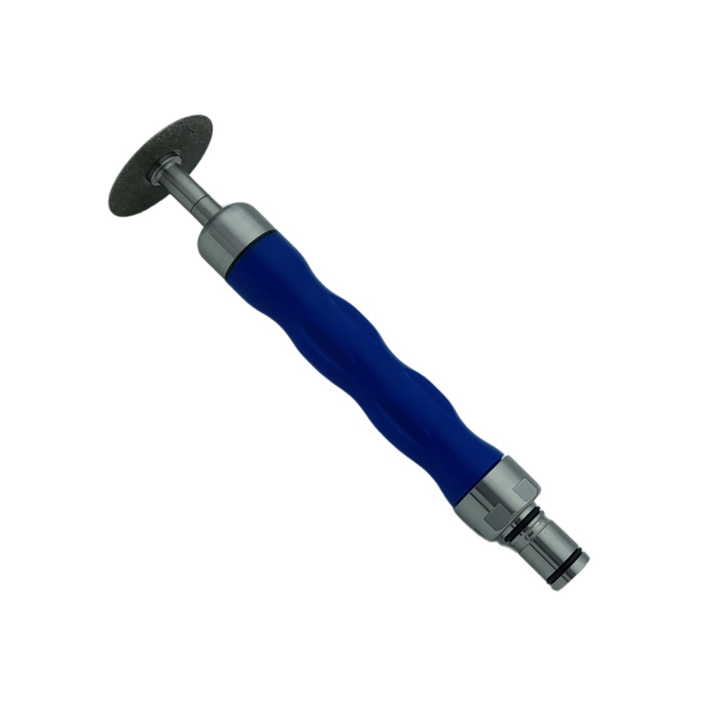 [SFV_FICPSPDEF] Schneidezahn-Handstück mit extra dünner Diamantscheibe, unverhüllt. (Europäisch, POM Blau)